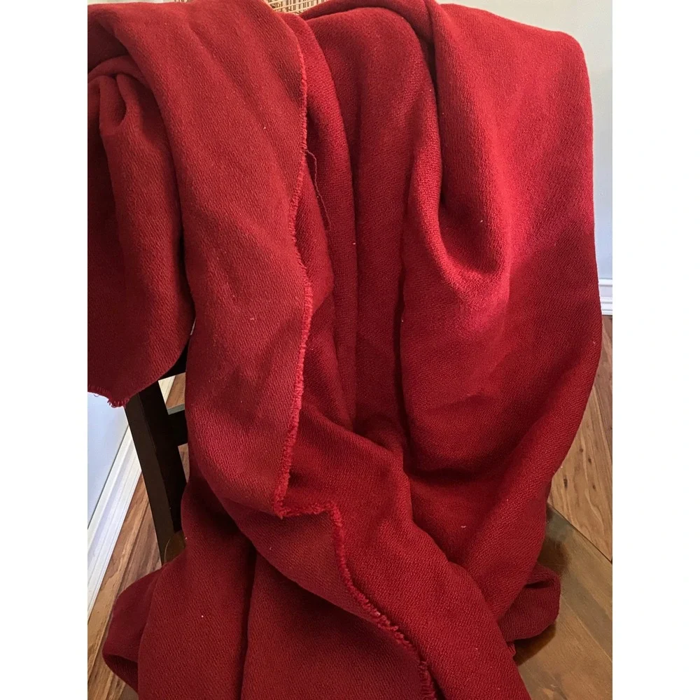 Vintage Bloomfield Woolen Co Red 100% Virgin Wool Blanket Throw 60x78